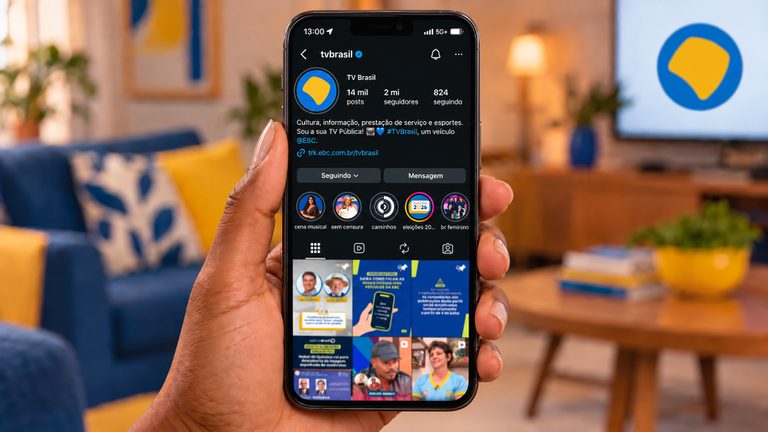 TV Brasil assume o 1º lugar entre perfis federais e chega a 2 milhões de seguidores no Instagram